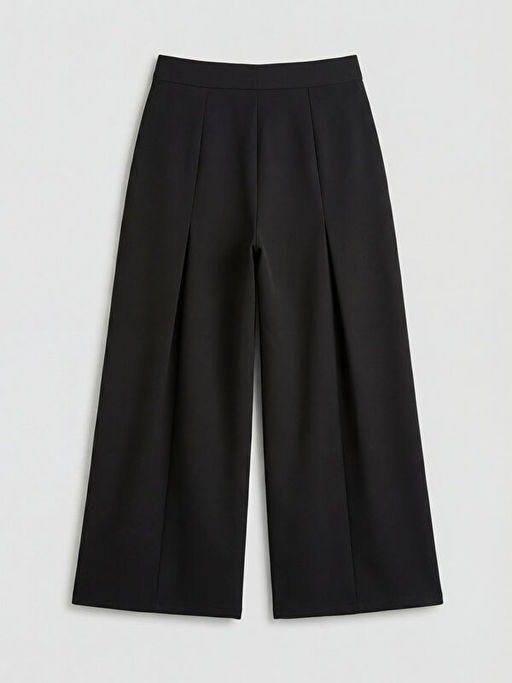 Y?ksek Bel Geni? Pa?a Kad?n Kuma? Pantolon