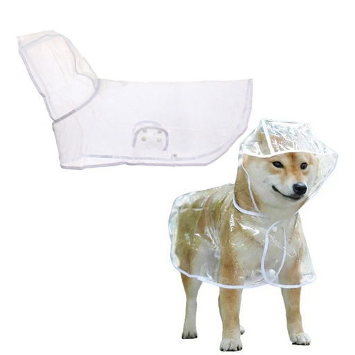 Дождевик для мелких пород собак "KOMFORT", прозрачный, р XL
