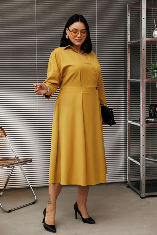 Платье Anastasia 1229.1 горчица