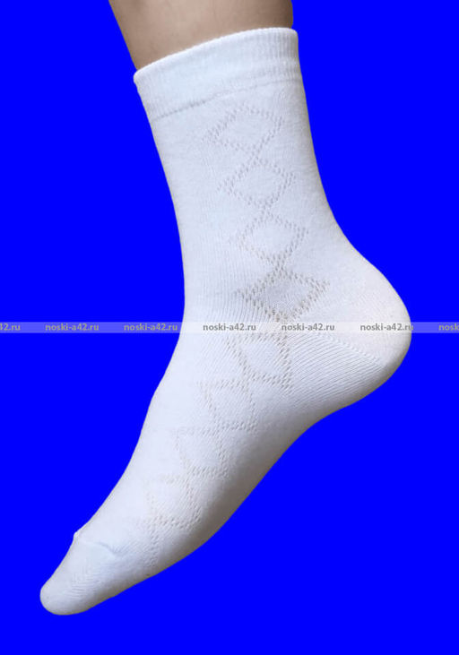 Цена за 5 пар.5 ПАР - ЮстаТекс носки подростковые 1с8 (3с35) хлопок с лайкрой белые