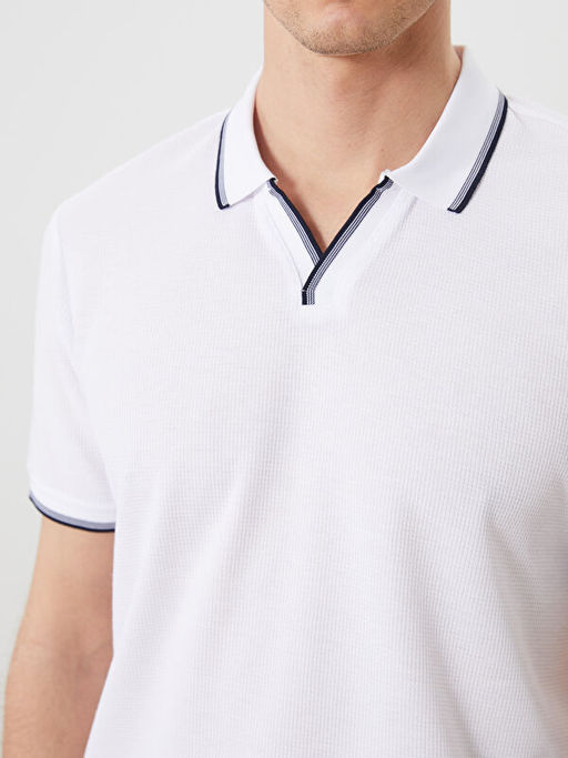 Polo Yaka Desenli Erkek Ti??rt