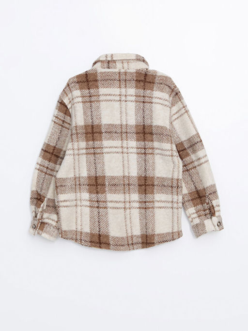 Uzun Kollu Ekose Desenli Erkek ?ocuk Oduncu G?mlek