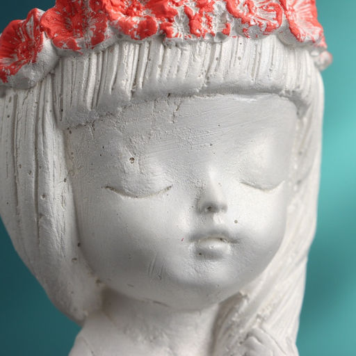 Декоративное кашпо для цветов Девушка с косой, 80 мл, 11?8?8 см, гипс, белое - Хорошие сувениры фото 15