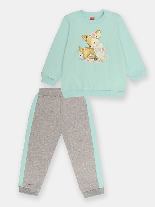 CRB wear/CWNG 90145-38-345 Комплект для девочки (джемпер, брюки),ментоловый/Ex.Cherubino  фото 2