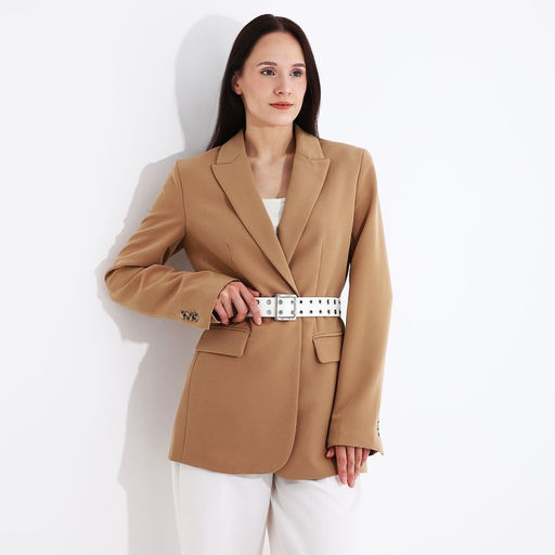 Ремень женский, ширина 4 см, люверсы, пряжка металл, цвет белый - Simaland фото 3