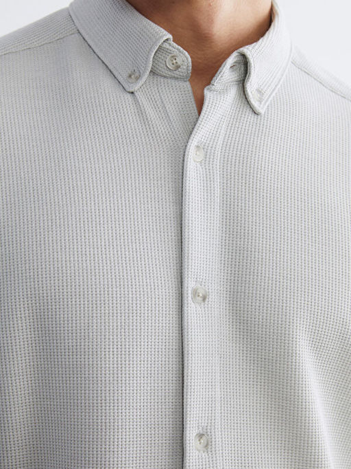 Slim Fit Uzun Kollu Erkek Dokulu G?mlek