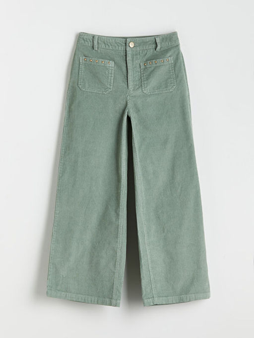 Wideleg K?z ?ocuk Kadife Pantolon