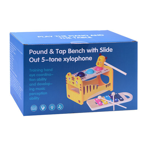 Стучалка-металлофон Тигренок в коробке - Щепочка фото 2