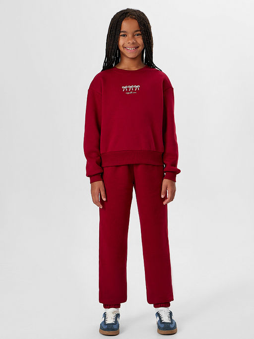 Комплект для девочек вишневый