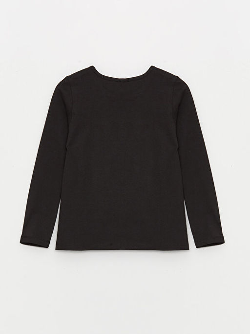 Bisiklet Yaka Uzun Kollu K?z ?ocuk Ti??rt - Waikiki фото 2