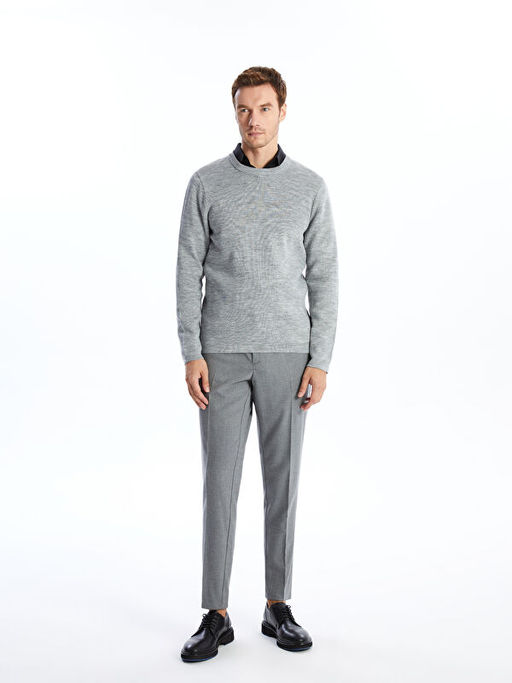 Bisiklet Yaka Erkek Triko Kazak