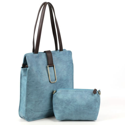 Женская сумка шоппер из эко кожи с косметичкой 0075-8 - Cidirro фото 3