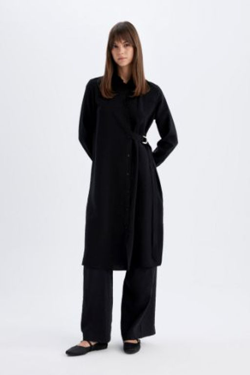 Regular Fit Uzun Kollu Gomlek Tunik