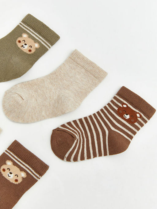 Desenli Erkek Bebek Soket ?orap 5li
