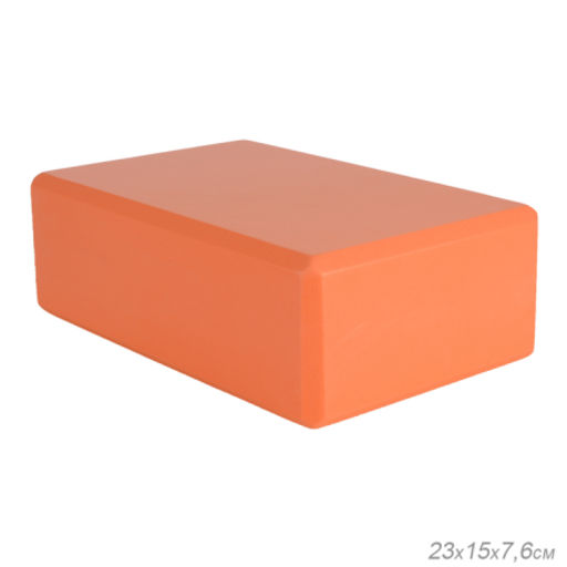 Блок для йоги и фитнеса спортивный 230х150х75 оранжевый / BY-120OR /уп 100/