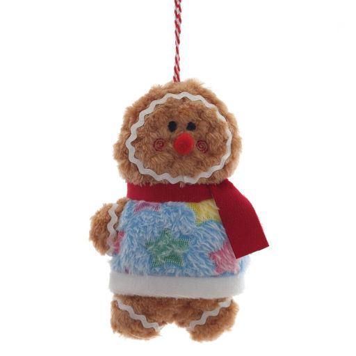 Игрушка набивная подвесная "Пряничный человечек", L11 W5 H15 см, 3в.