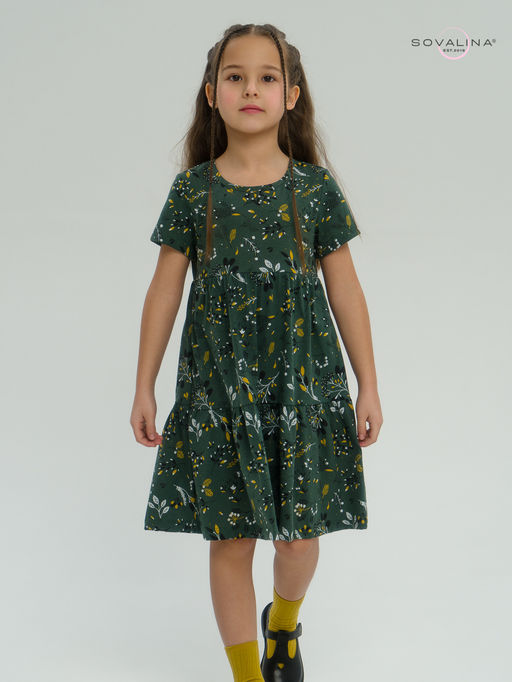 Платье Тия горчичные ветки - Sovalina фото 17