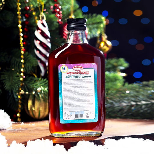 Новогодний медовый бальзам алтайский Анти-простудный, 250 мл - Vitamuno фото 3
