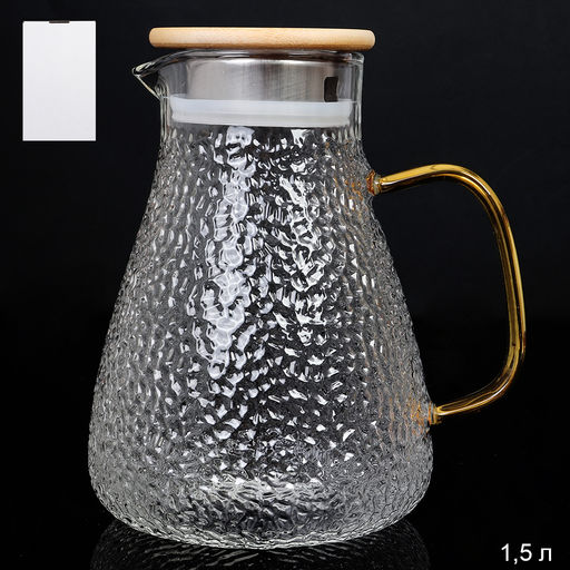 Кувшин 1500 мл / LCWJ7703 /уп 36/Бамбуковая крышка - Галеонтрейд фото 2