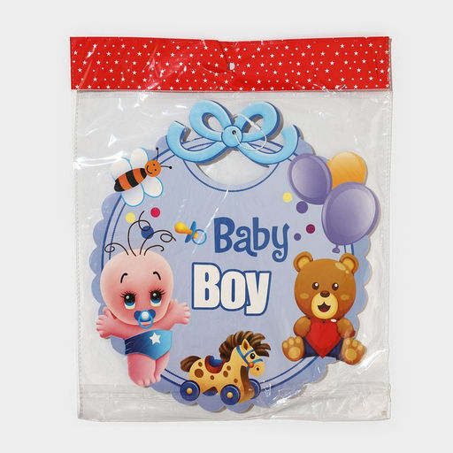 Украшение на гендер пати «Подвеска Baby Boy», 28.5×24.5 см, голубое