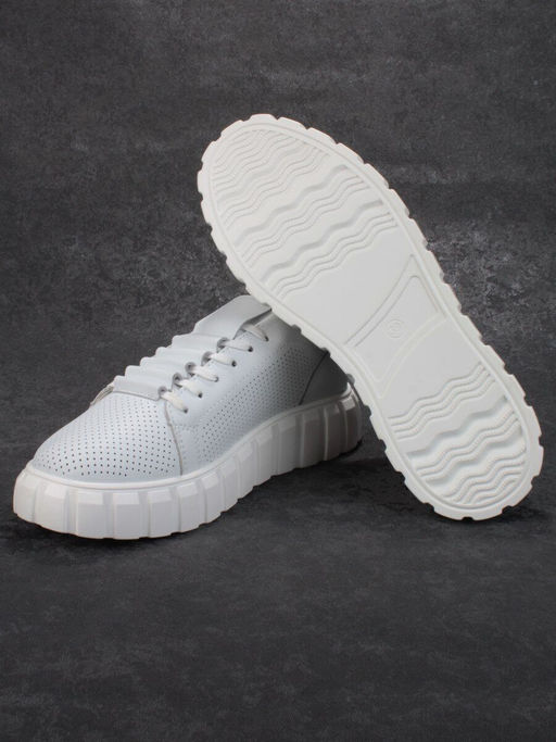 03-PDD135-1 WHITE Полуботинки женские (натуральная кожа) - No name фото 15