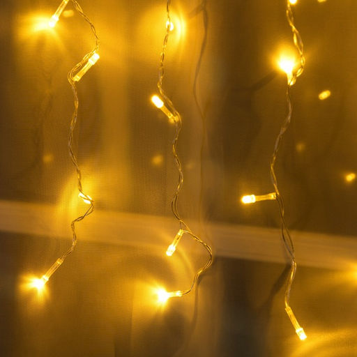 Гирлянда Занавес 2?1.5 м, IP20, прозрачная нить, 360 LED, свечение тёплое белое, 8 режимов, 220 В - Luazon lighting фото 2