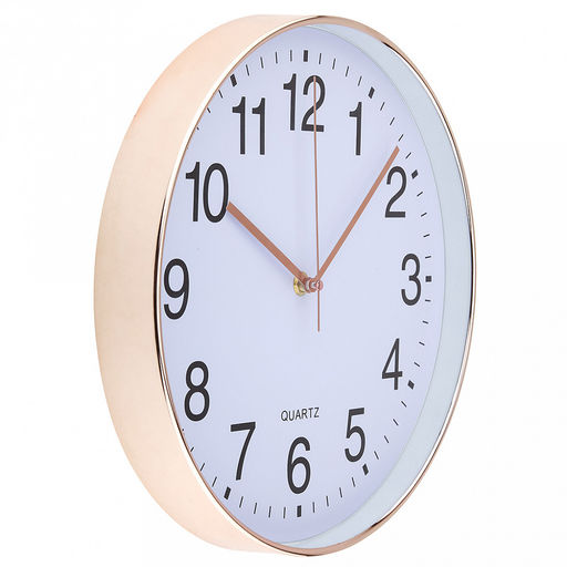 Часы настенные Вечность д29,3см, h4см, циферблат белый; цифры арабские, розовое золото; корпус пластик, розовое золото; в коробке (Китай) - Домашняя мода фото 3