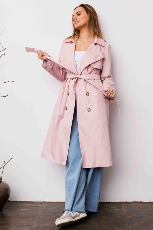 Плащ AURA 7034-164-Р светло-розовый