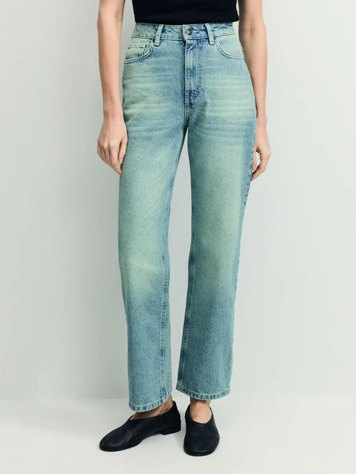 Джинсы straight с высокой посадкой регулярной длины / Zarina