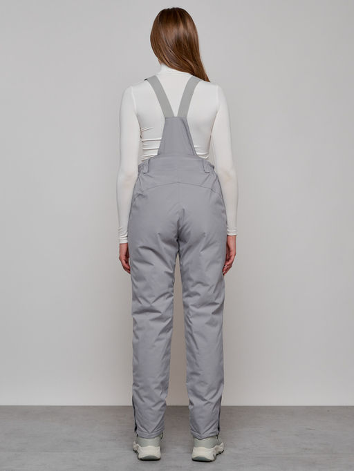 Полукомбинезон утепленный зимний горнолыжный светло-серого цвета