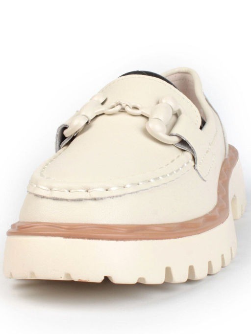 03-HY6-1D BEIGE Лоферы женские (натуральная кожа) - Фабричный китай фото 7