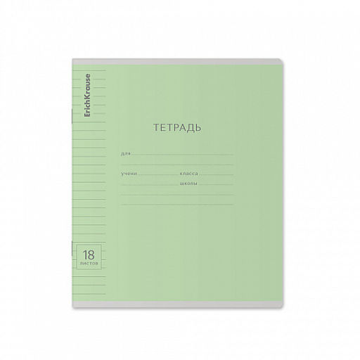 Цена за 200 шт. Тетрадь школьная ученическая ErichKrause Классика Visio зеленая, 18 листов, клетка (в плёнке по 10 шт.)  фото 15