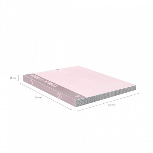 Цена за 6 шт. Тетрадь общая ученическая с пластиковой обложкой на скобе ErichKrause CoverProBook matt, Pastel, розовый, А4, 48 листов, клетка фото 5