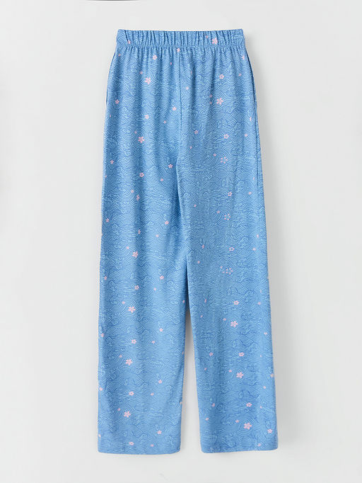 Брюки домашние женские голубые с узором - Mark formelle фото 6