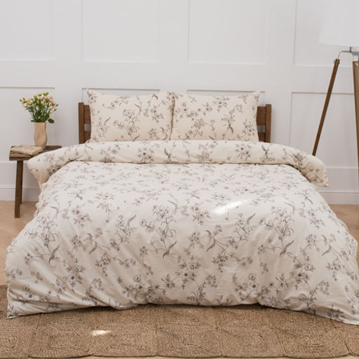 КПБ Чистый хлопок 1,5 спальный, наволочки 50х70, поплин, 100% хлопок, Гербариум ВБ Пододеяльник 146х215 с прорезью, простыня классическая 150х215 подшита с 4-х сторон, наволочки 50х70 с клапаном - 2 шт. - Традиция фото 45