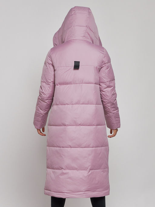 Пальто утепленное молодежное зимнее женское фиолетового цвета 59120F - CHOI PIGEON фото 14