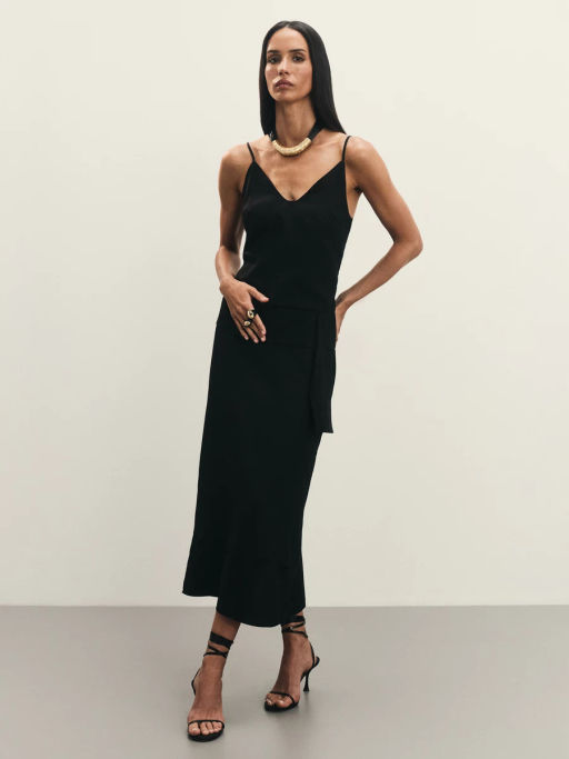 Топ из тенселя с декоративной деталью / Zarina  фото 3