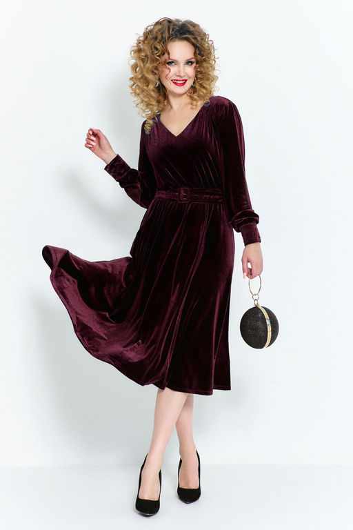 Платье Euro Moda 492 вишневый