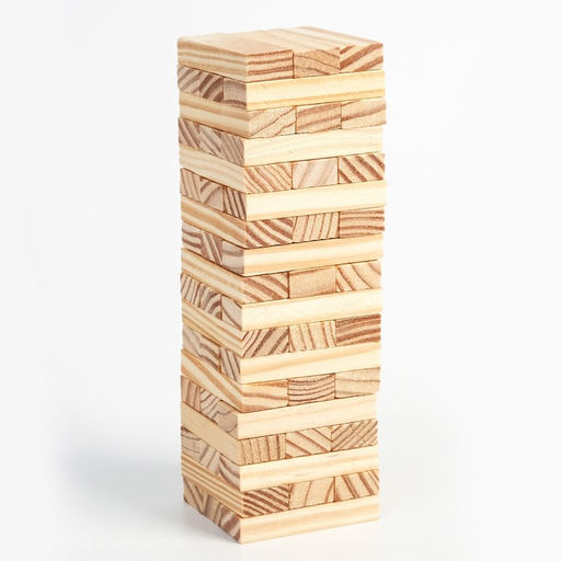 Настольная игра «Падающая башня», дженга, 54 деревянных бруска