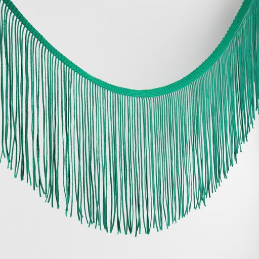 Тесьма декоративная «Бахрома», 15 см, 5±0.5 м, тёмно-зелёная