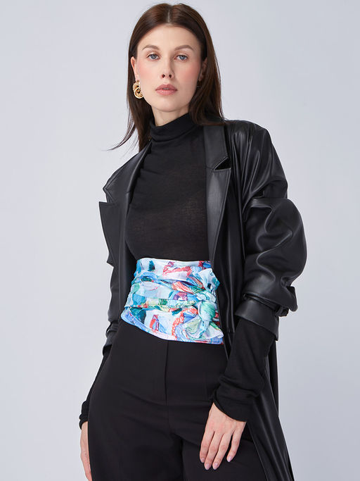 Большой, мягкий, тонкий и очень нежный двусторонний палантин с рисунком - Tantino фото 4