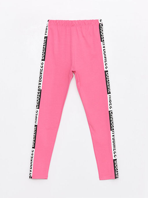 Beli Lastikli Bask?l? K?z ?ocuk Tayt - Waikiki фото 2