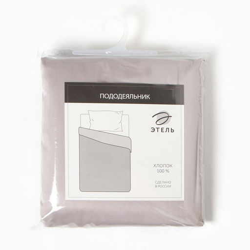 Пододеяльник Этель Silver cloud, 200х215 см, мако-сатин, 114г/м2, 100% хлопок  фото 4