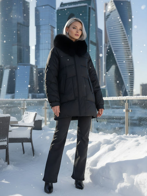 Куртка зимняя женская с мехом и капюшоном  Бренд: Visdeer  фото 23