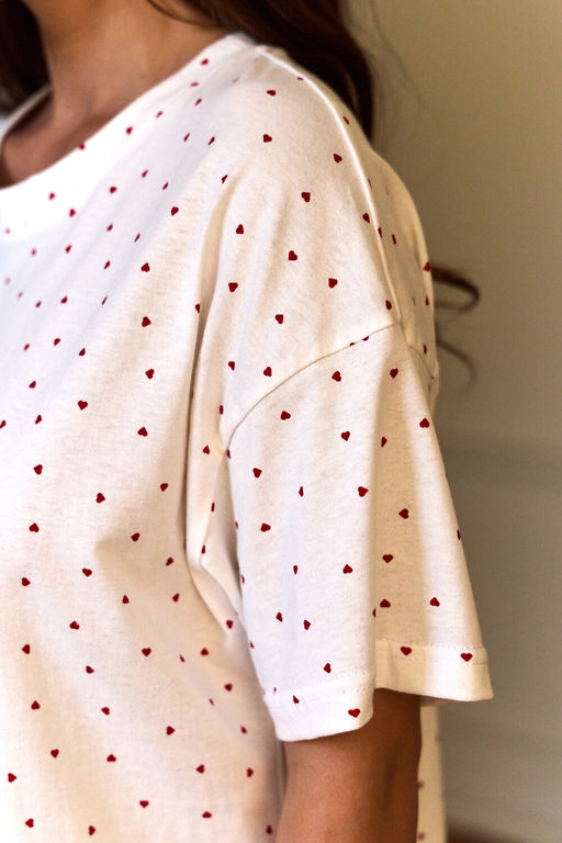 Пижама с брюками хлопковая Сердце