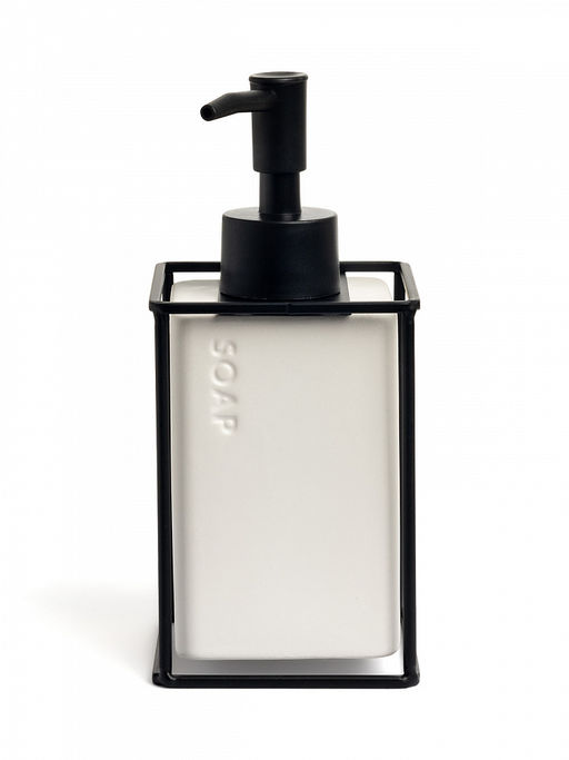 Диспенсер для жидкого мыла 7,5x7,5x17 белый керамика