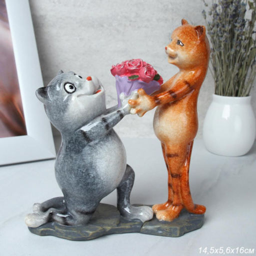 Фигурка Кошки Признание в любви 16х14 см / YX01005 /уп 16/