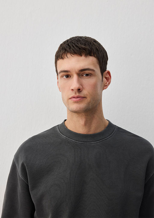 Bisiklet Yaka Antrasit Basic Sweatshirt - Mavi фото 5