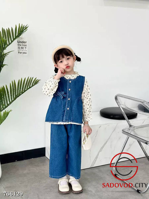 Джинсовый костюм тройка для девочки - Bruno фото 9