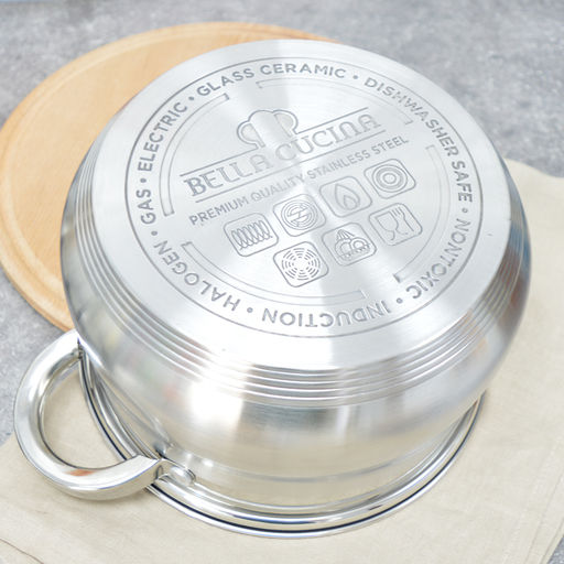 Кастрюля "Bella Cucina" 4,1 л 20см , со стеклянной крышкой , арт. BC-2123